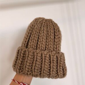Chunky Knit Brown Beanie